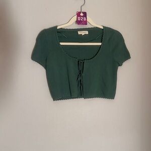 La Hearts Green Crop Top